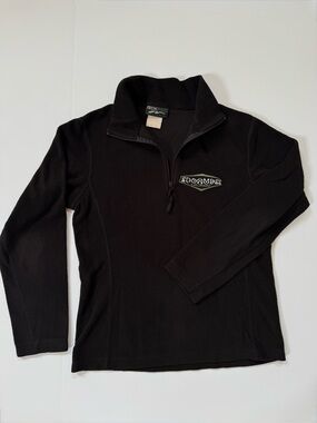 Vintage Aspen Snowmass Black Quarter-Zip Fleece Pullover with Snowmass